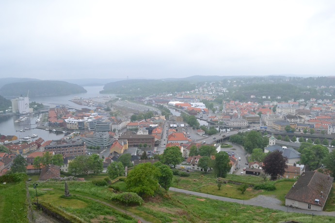 Utsikt över Halden från fästningen